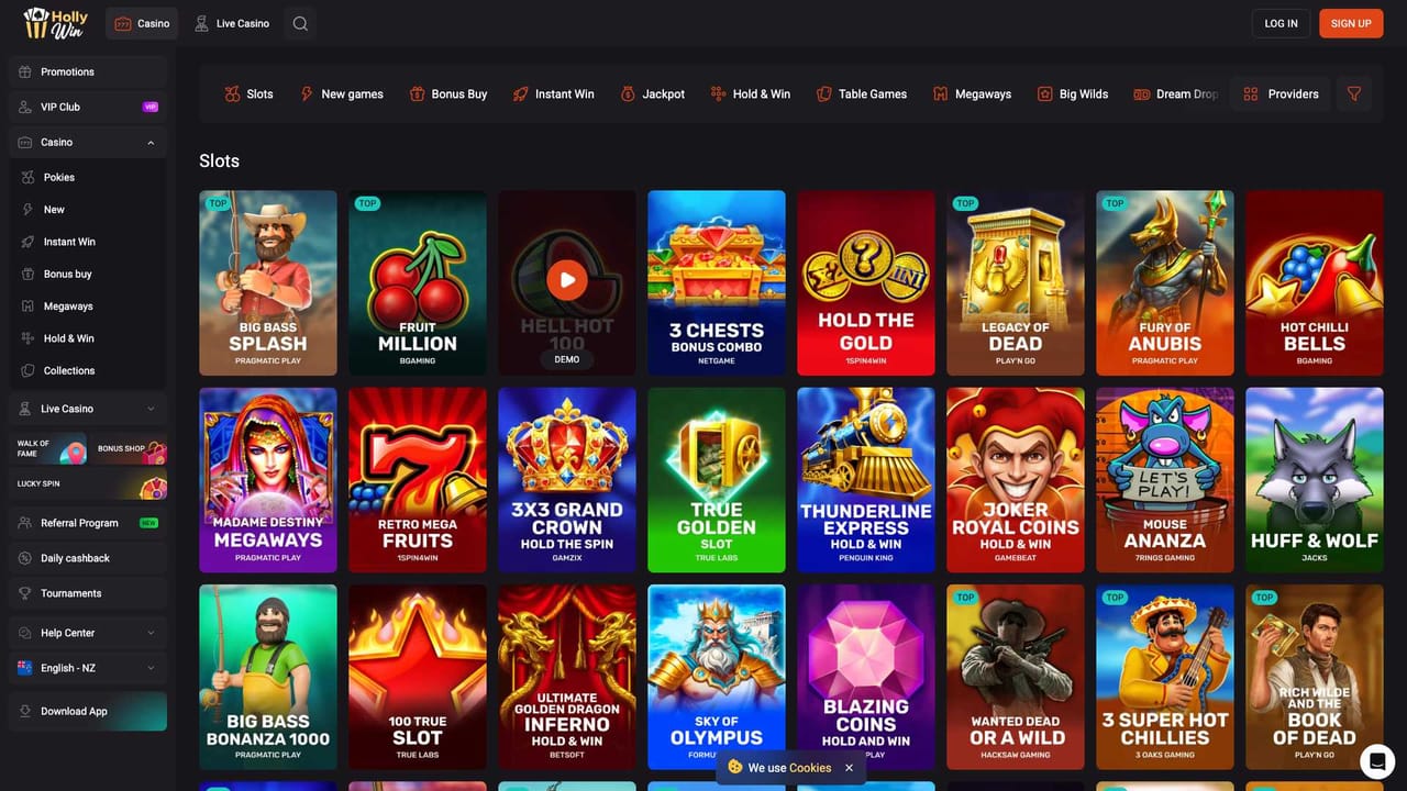 HollyWin — HollyWin HollyWin — games lobby